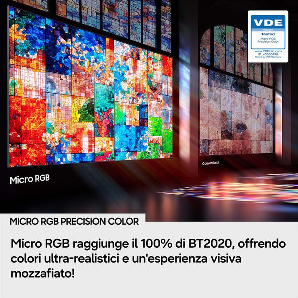 Immagine del prodotto SAMSUNG - Smart TV Micro LED RGB 4K AI 55" MRE55R85HAUXZT-Titan Black
