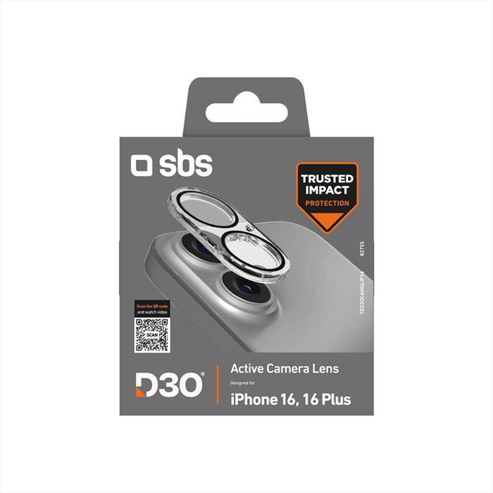 Immagine del prodotto SBS - Camera glass iPhone 16/16 Plus TED3OCAMGLIP16-Nero