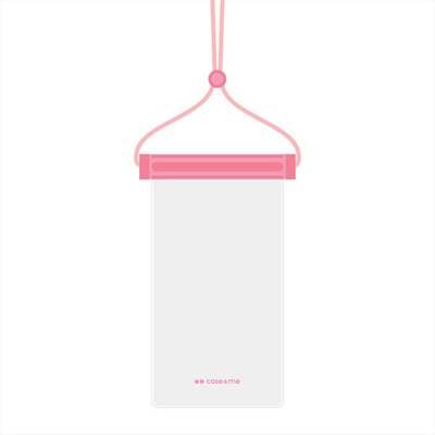 CASEME - Water Bag con tracolla trasparente per smartphone-rosa