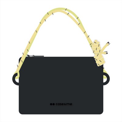 CASEME - Borsa in silicone misura M con cordino-Nera