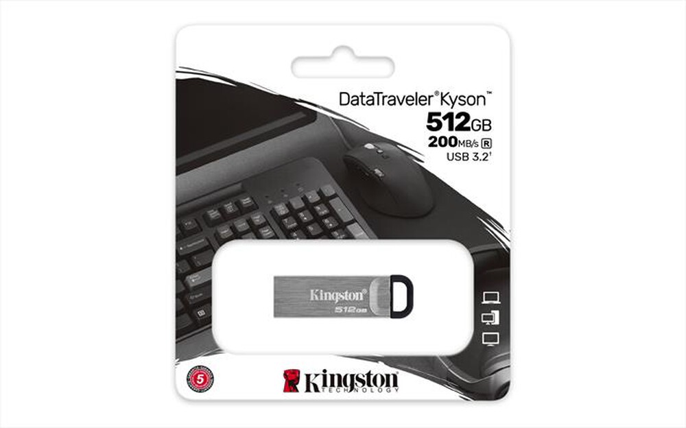 Immagine del prodotto KINGSTON - Memoria 512 GB DTKN/512GB-SILVER