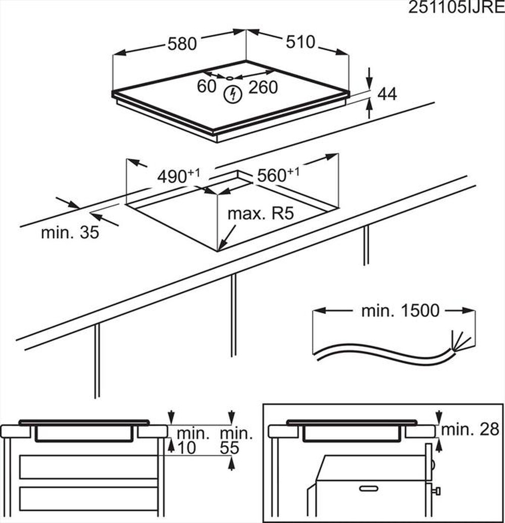 Immagine del prodotto AEG - Piano cottura induzione TI64IB3BIZ 60cm-Nero