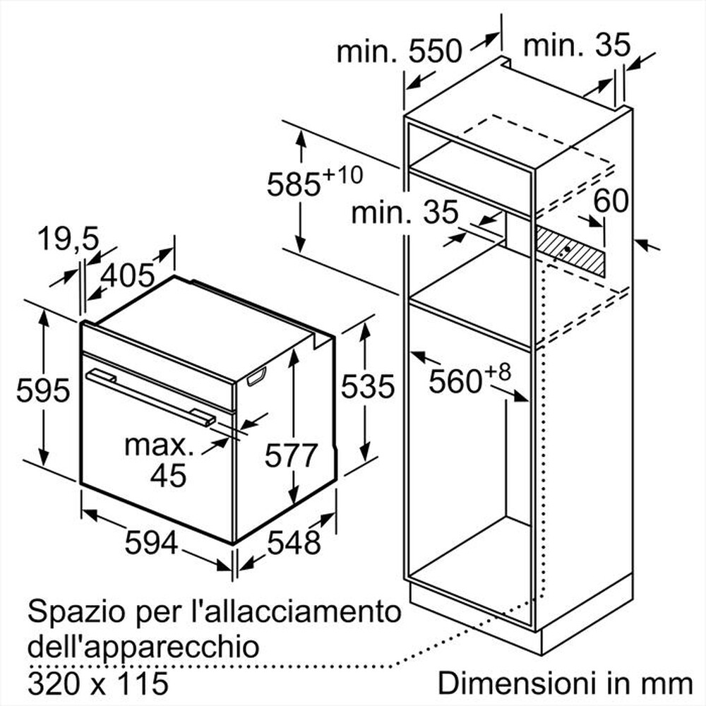 Immagine del prodotto BOSCH - Forno pirolitico HBG7721B1 Classe A+