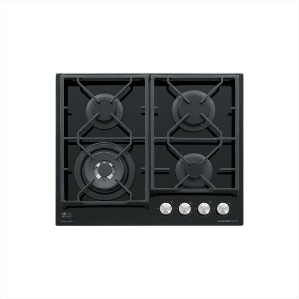 Immagine del prodotto GLEM GAS - Piano cottura a gas GV64TXBK 4 fuochi 60cm-Nero Lucido