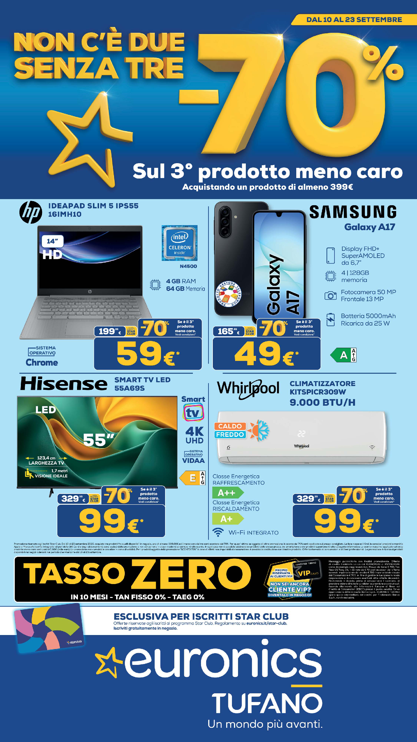 MENO 70 SUL TERZO PRODOTTO MENO CARO